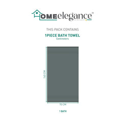 Home Elegance 100% Cotton Comfort Living Bath Towel 400 Gsm (New Grey)- Pack Of 1