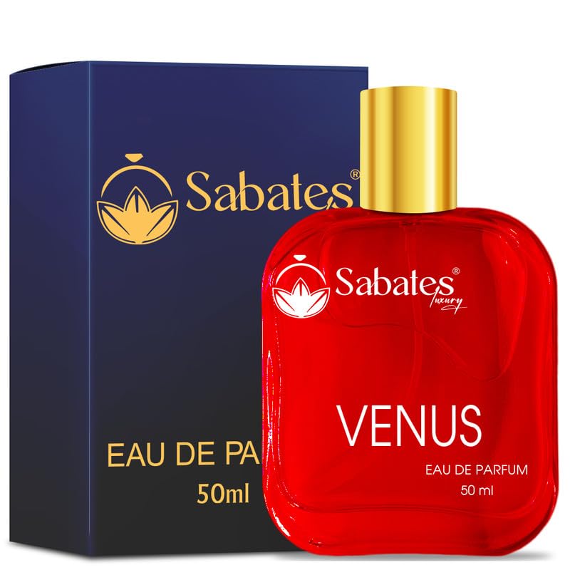 Sabates Venus Eau De Parfum 50ml 1.6 Fl.oz. | Affordable Luxury Fragrance For Women | 100% Liquid Perfume Without Gas