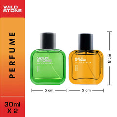 Wild Stone Forest Spice & Night Rider Eau De Perfume 60ml 2.0 Fl.oz. | Perfect Gift Set For Boyfriend | Long Lasting