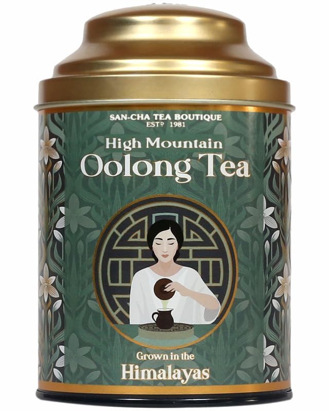 San-Cha High Mountain Oolong Tea - 50gm, 1.7 Ounce | Improves Skin Health, Aids Weight Loss - Low Caffeine Loose Leaves Himalayan Tea