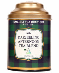 San-Cha The Darjeeling Afternoon Tea Blend - 25 Silky Tea Bags | Light Bodied Tea With Floral Notes - Rich Flavor Whole Leaf Assam Tea | Medium Caffeine Loose Tea Leaf