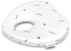 Memory Foam Head Shaper Baby Pillow For New Born 0-12 Months, White - 23 X 23 X 4 Cm | Baby Head Corrector Pillow To Prevent Flat Head Syndrome | Cherry Shape - Baby Pillow