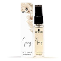 Oscar Ivory Mini Pocket Perfume For Women 8 Ml 0.2 Fl.oz. | Patchouli & Powdery Notes | Mini Perfume | Travel Size Perfume | Floral Fragrance | Edp | Women & Girl