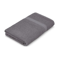 Welspun Alpha Cotton Large Bath Towel Soft & Absorbent 500 Gsm (Dobby - Mid Grey)