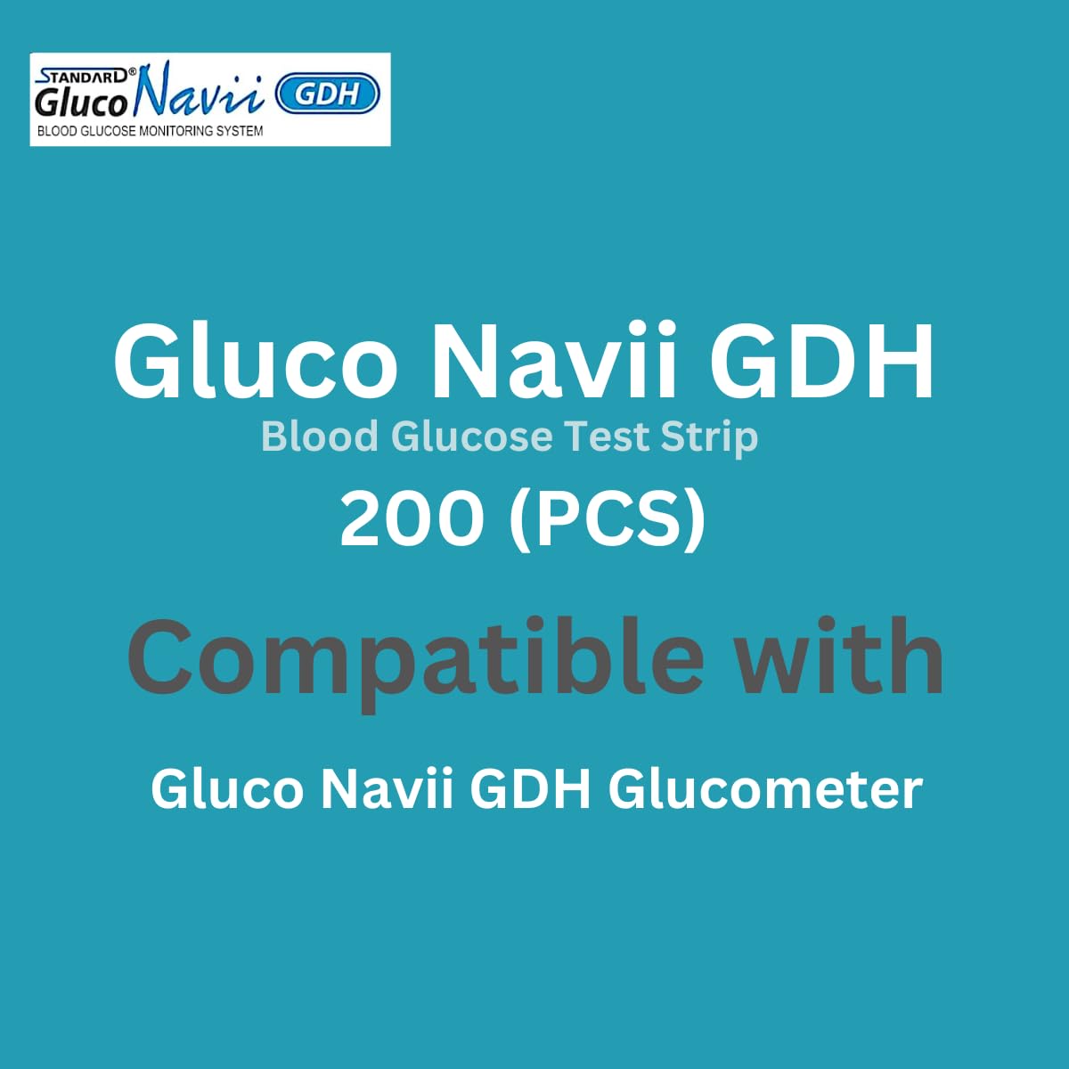 Standard Gluco Navii GDH Blood Glucose Test Strips - Pack Of 2X 100 Strips | Glucometer Strips