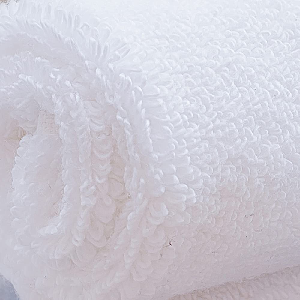 Spread Spain 100% Cotton Face Towel 600 Gsm | Roman Face Towel Super Absorbent Soft & Quick Dry Towels (White) -Set Of 2