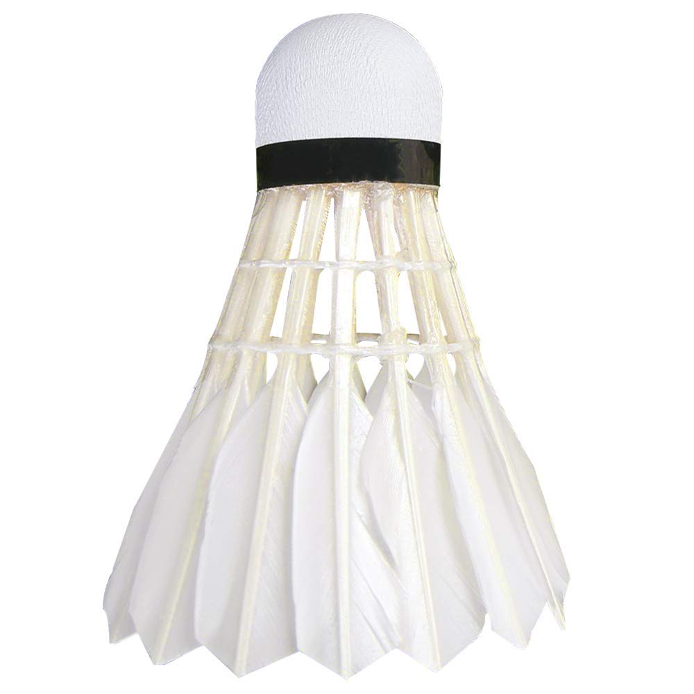 Wish W - 11 Duck Feather Badminton Shuttlecocks | White Pack Of 12 , Made For Tournaments & Trainings