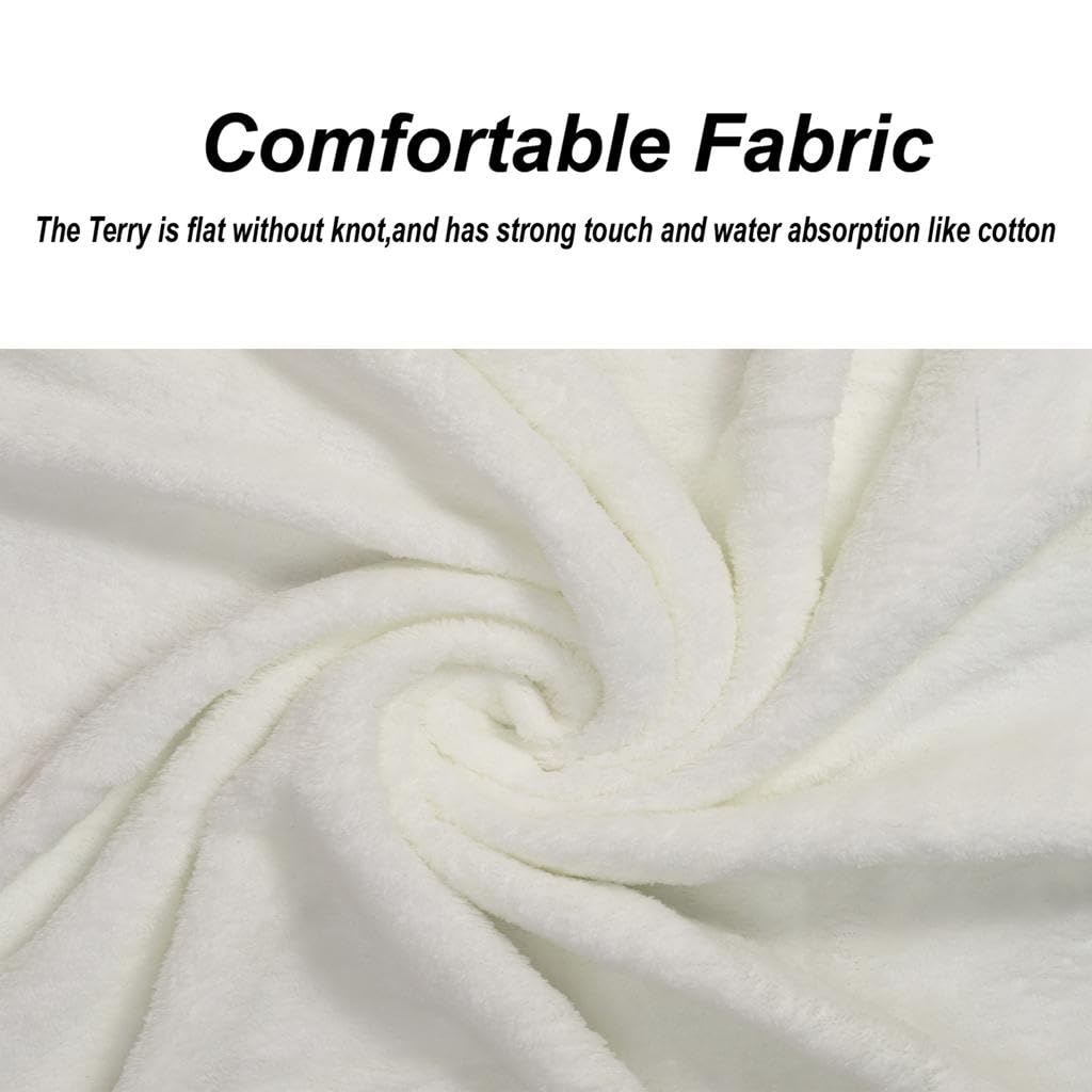 Homecloud Ultra Soft Bath & Face Towel Set 300 Gsm | 3x Softer Than Cotton Towels | Highly Absorbent & Ultra Fast Dry | Set Of 2 (White)