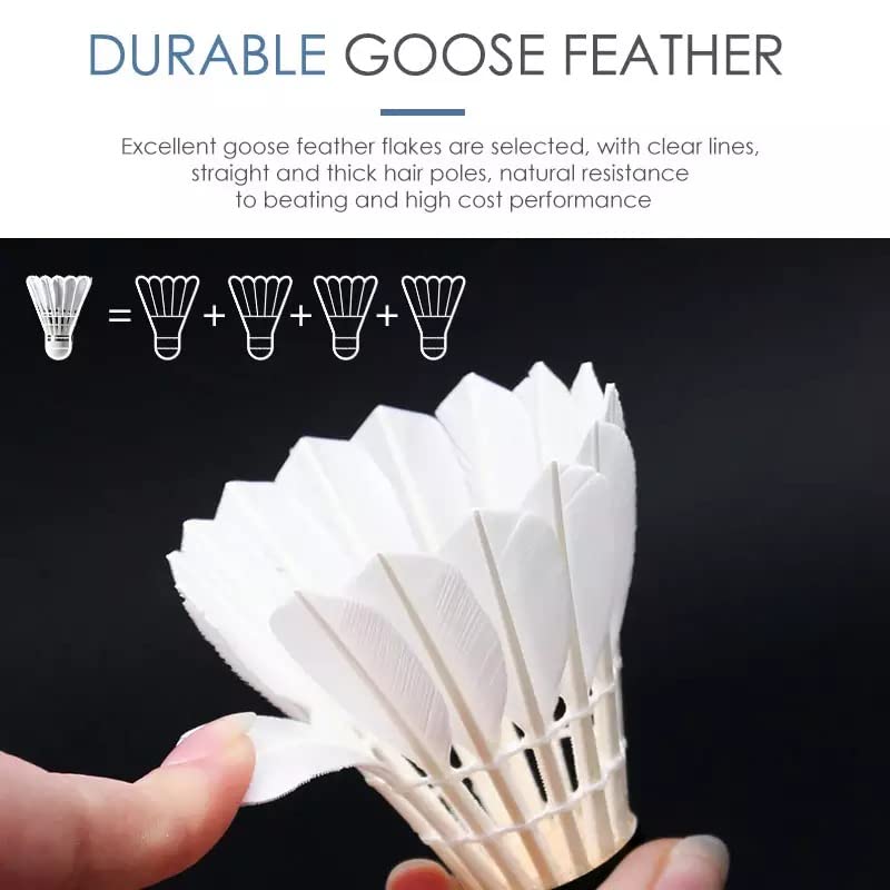 Timing king Badminton Feather Shuttlecock Gold Series For Practice & Tournaments | White , Pack Of 10
