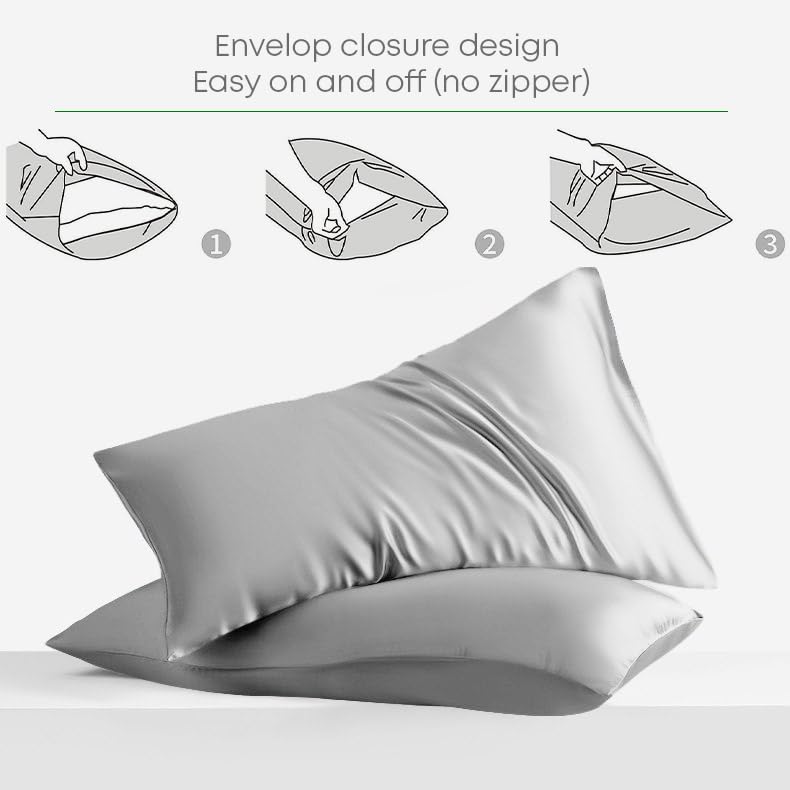 Elastic Fitted King Size Bedsheet With 2 Pillow Cover - 72 X 78 Inches, Silver | 400 Thread Count Silky Soft | Naturally Soft, Breathable, & Skin-Friendly