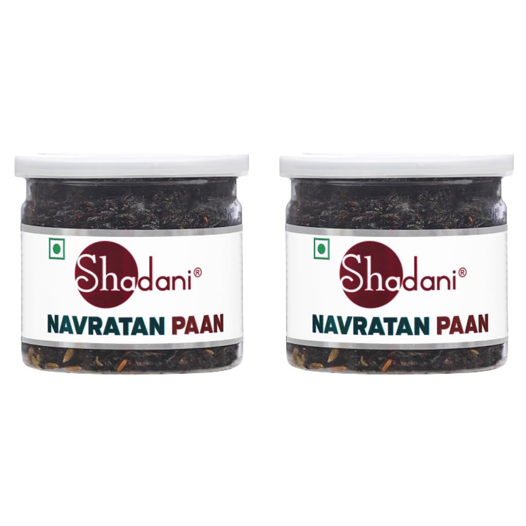 Shadani Navratan Paan 70gm, Can (Pack Of 2) Flavour Mouth Freshener India Paan | After Meal Indian Paan Special