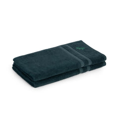 Feather & Spun Bamboo Lavender Fragrance Cotton Hand Towel 400 Gsm | Anti Microbial Fade Resistant Double Needle Stitch Hand Towel (Jade Forest) - Pack Of 2
