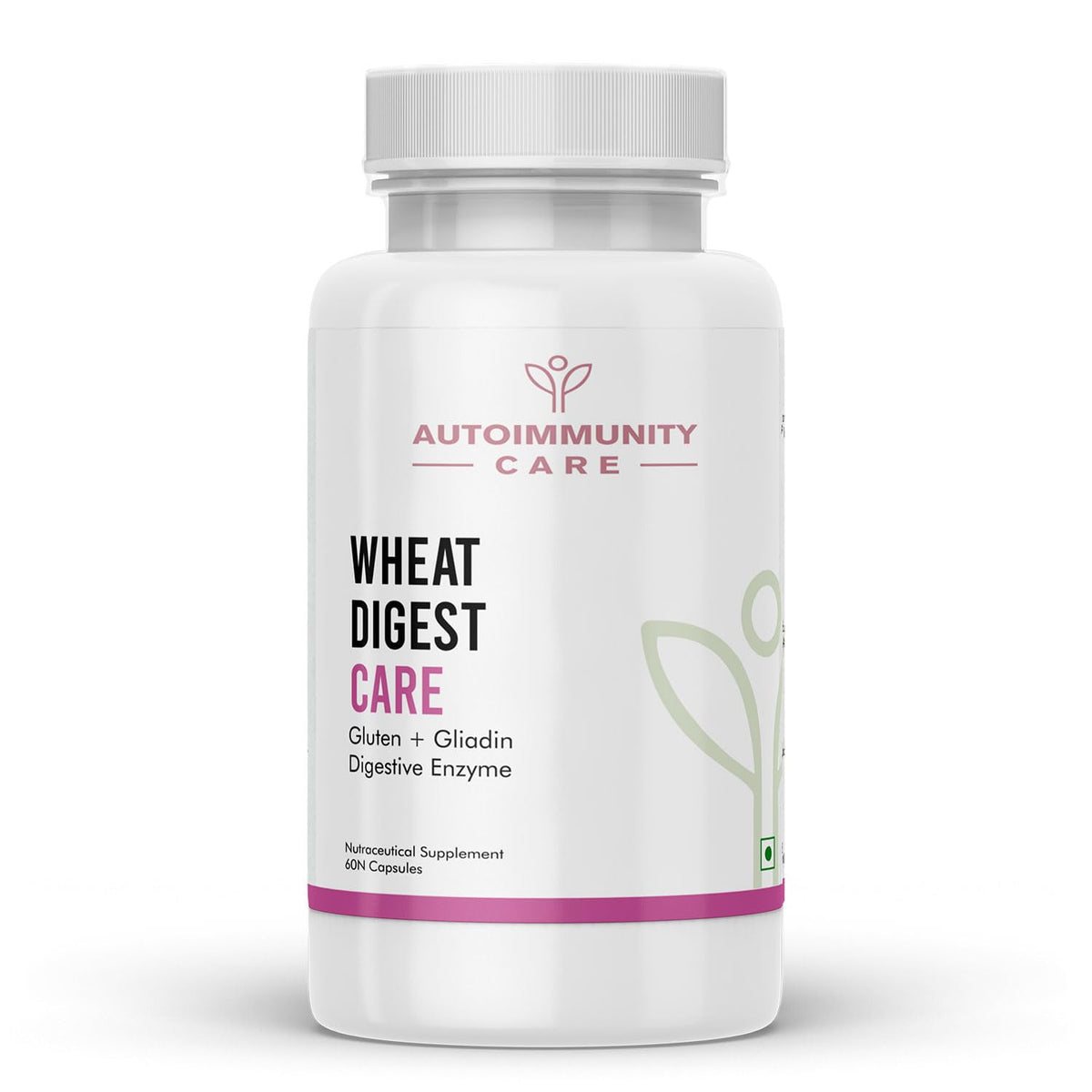 Autoimmunity Care Wheat Digest Care, Gluten + Gliadin Digestive Enzyme Supplement, For Gluten Digestion, Helps To Digest Wheat, Maida, Barley & Other Cereal Grains | 60 Veg Capsules, 100gm 0.2lbs