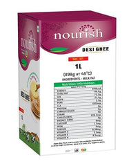100% Natural Desi Ghee By Gavyratan | High In Protein Fiber Healthy Desi Ghee Good For Weight Management | (1 Litr) 33.8 Ounce | Box Pack