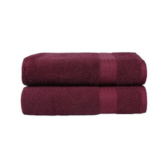 Hanorix 100% Cotton Large Size Bath Towel 900 Gsm | Soft Bath Towel For Men & Women Ultra Absorbent Cotton Towel Soft & Absorbent Towel (Maroon) - Pack Of 2