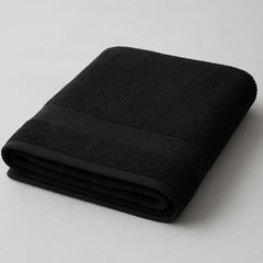 Bless Berries Soft Comfort 100% Cotton Bath Towel 500 Gsm | Large Size Bathroom Towel For Men & Women (Black)