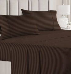Premium Cotton Double Bedsheets King Size With 2 Pillow Covers - Size-90x100 Inches, Brown | Breathable Long Lasting Light Weight Wrinkel Free Bedsheet