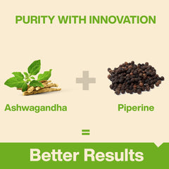 Myfitfuel Ashwagandha Root Extract 7% Withanolides With Piperine 95%, 1000mg, Improves Energy Levels & Stamina | 180 Capsules 300gm 0.66lbs