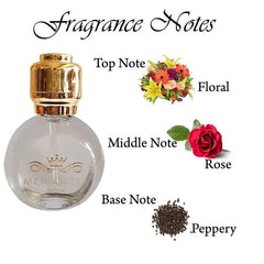 Menjewell Premium Pink Rose Attar Perfume 15ml 0.5 Fl.oz. Unisex Fragrance | Long Lasting | Alcohol-free