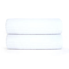 Micro Cotton Versa Craft Bath Towel 1100 Gsm | Soft, Quick Drying Cotton XL Size Bath Towel (White) - Pack Of 2