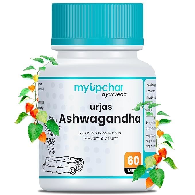 Myupchar Ayurveda Urjas 10x Stronger Ashwagandha Capsule 10:1 Extract Sourced From Himalaya, Boost Immunity, Helps In Reducing Anxiety | 30 Capsule 50gm 0.1lbs