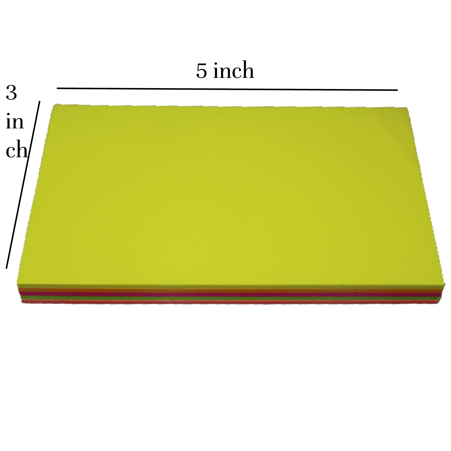 100 Sheets 20 Sheet Each Color Regular - Sticky Note Pads, 5 Color X 20 Sheet In Pad - Set Of 1