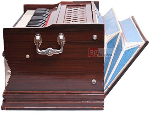 Musical Instrument Harmonium - 7 Stopper (5 Stops 2 Drones), 39 Keys, Double Fold Bellow, 3 1/4 Octave, Two Reeds (Bass+ Male) | Tuning 440 Standard Pitch