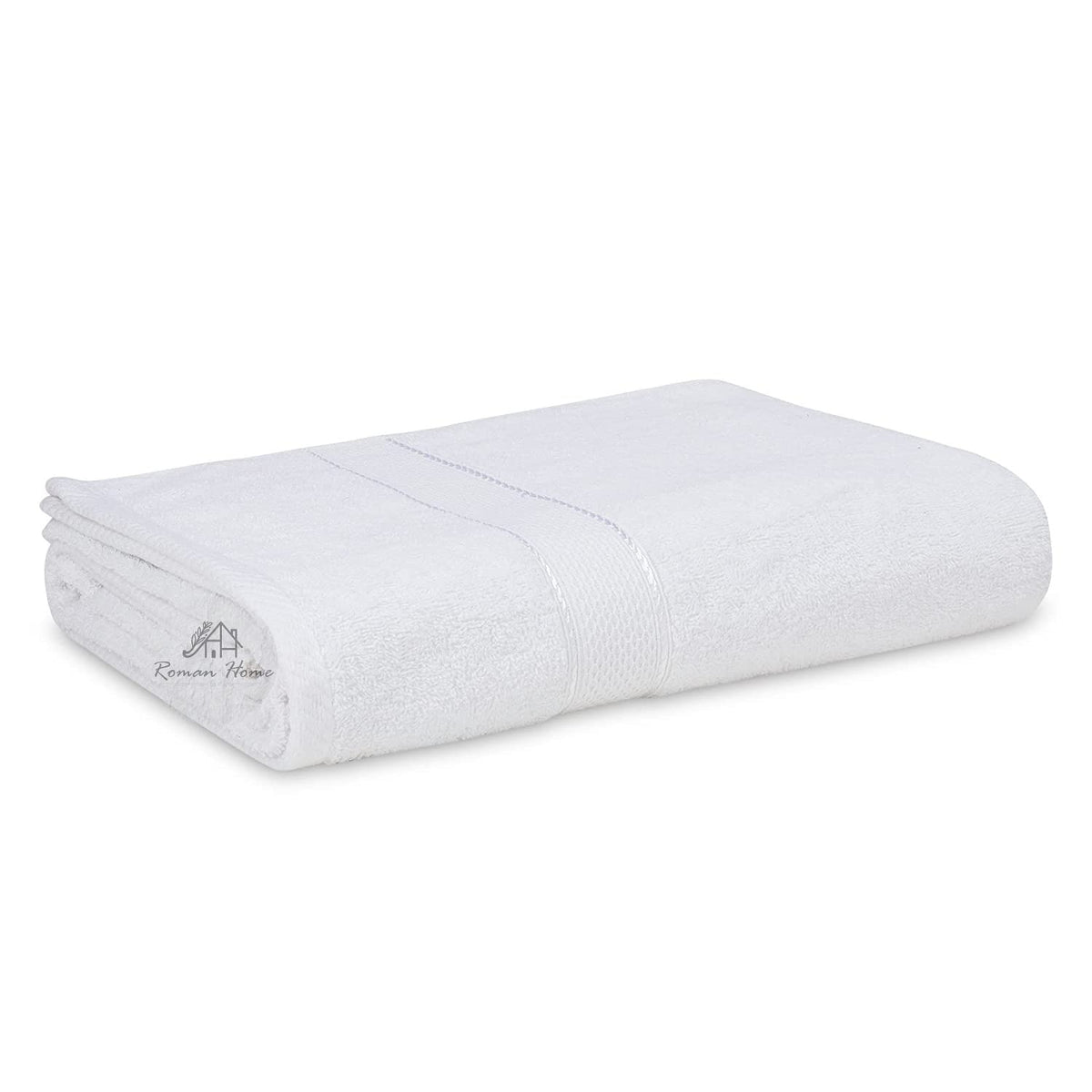 Roman Home Cotton Soft Bath Towel 500 Gsm (White)