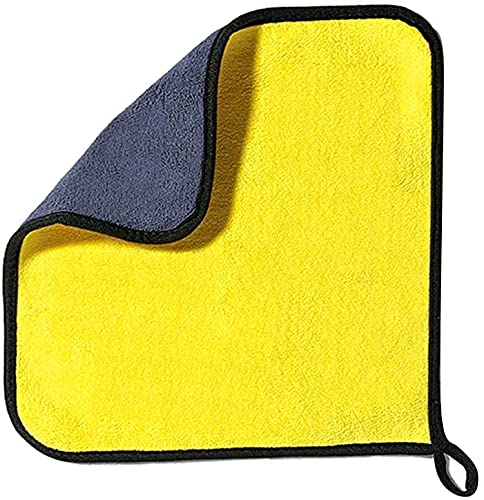 Auto Hub Heavy Microfiber Double Sided, Extra Thick Plush 800 Gsm Lint-Free Towel (Multi Color)