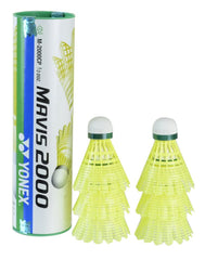 Yonex MAVIS 2000 Green Cap Nylon Shuttlecock, Pack Of 6, Colour - Yellow