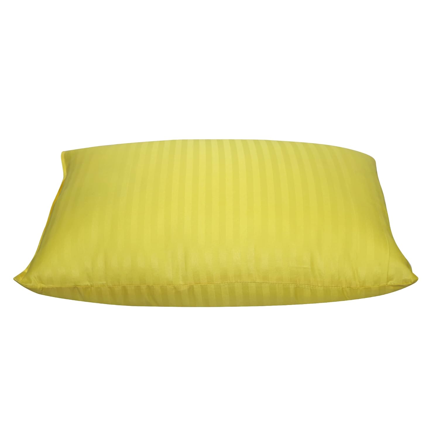 Premium Hotel Quality Soft Polyester Blend Fiber Pillow, Yellow, Standard Size - 16x24 Inch | Neck Support, Washable, Removable Cover | Neck & Shoulders Pain Relief - Set Of 2