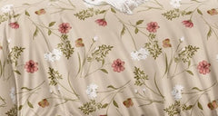 Double Bedsheet For King Size With 2 Matching Pillow Covers - 108 X 108 Inches, Beige | Glace Cotton Printed Bedsheet Lightweight, Soft & Smooth - Ideal For Home, Guest House