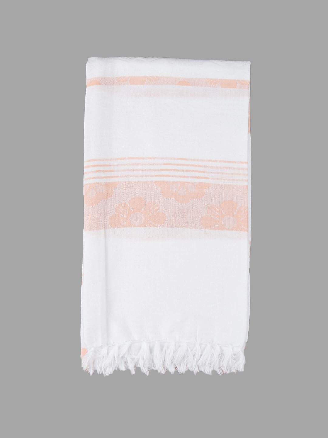 Ramraj 100% Cotton Soft Feel Flower Design Bath Towel 1200 Gsm (Multicolor)- Pack Of 4