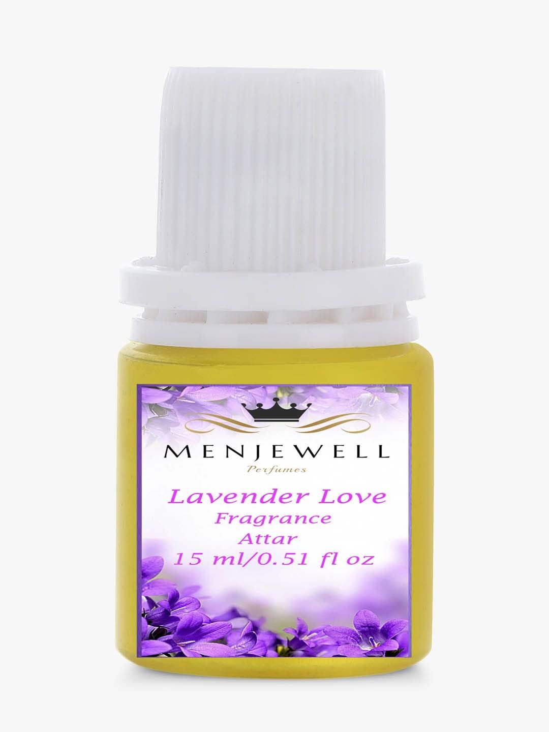 Menjewell Lavender Love Fragrance Attar 15ml 0.5 Fl.oz. For Men & Women | Finest Pure Perfume | Non-alcoholic