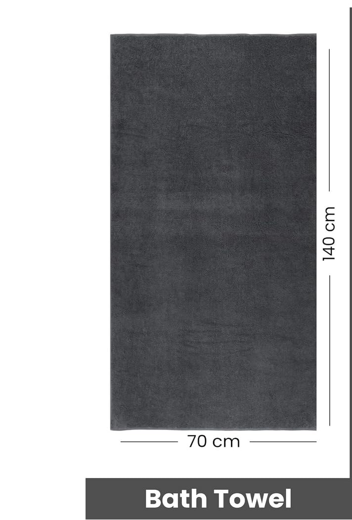 Sanglobal 100% Cotton Premium Soft Bath Towels 600 Gsm | Ultra Soft Turkish Style Ideal Towel For Gym (Charcoal)