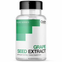 Oxin Nutrition Grape Seed Extract Capsule 500mg 95% Polyphenols, Leansing Your Body Of Toxins & Free Radicals | 60 Capsules 100gm 0.2lbs