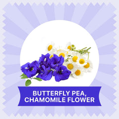Blue Tea Butterfly Pea Flower Chamomile Herbal Tea - 30 Pyramid Tea Bags | Sun Dried Flower Antioxidant Tea - Caffeine Free, Detox Tea | No Added Colors, Aparajita - Shankhpushpi, Zipper Pack