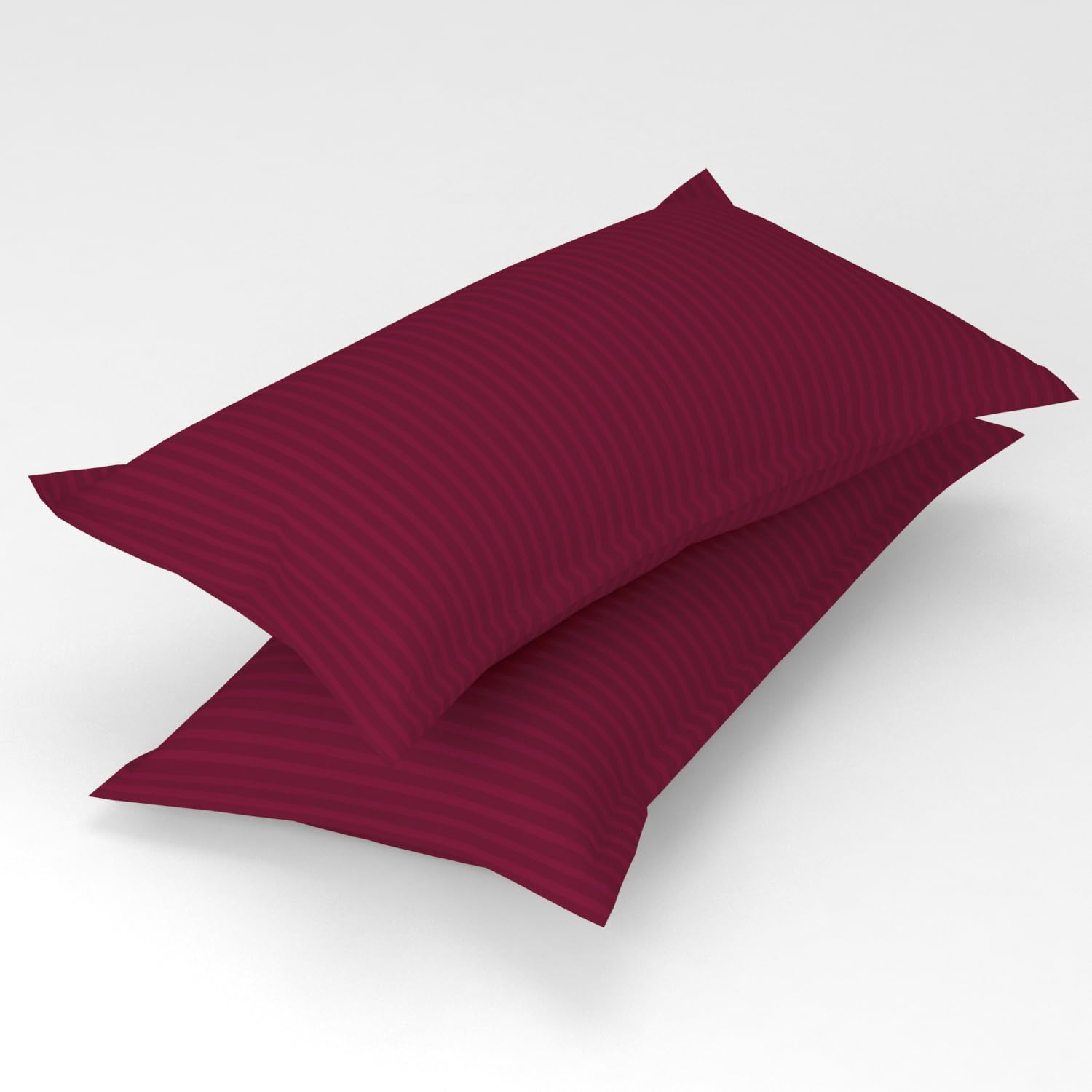 Cotton Elastic Fitted King Size Double Bed Bedsheet With 2 Pillow Covers - 72x78x6 Inches, Maroon | Durable Bedsheets For Everyday Comfort