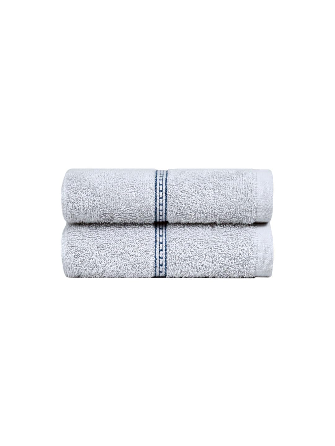 Mytrident Hand Towel Urban Comfort 400 Gsm | 100% Cotton Bath Towel (Disty Grey)- Pack Of 2