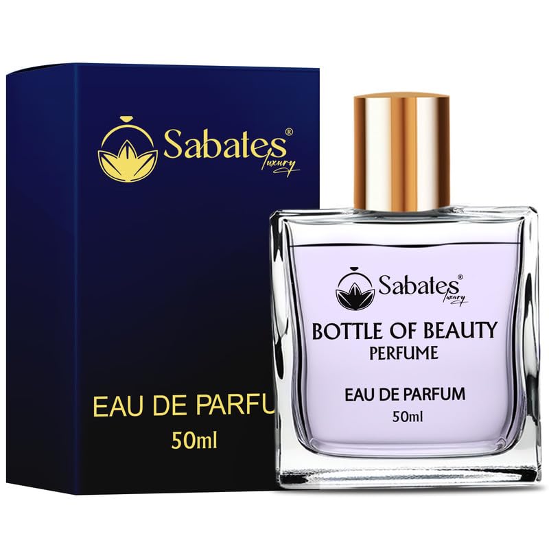 Sabates Bottle Of Beauy  Eau De Parfum 50ml 1.6 Fl.oz. | Long Lasting Fresh Fragrance Gift For Women