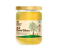 Organic A2 Cow Ghee By Organic Tattva | Rich In Nutrients & Healthy Desi Ghee Ideal For Cooking | (500ml) 16.9 Ounce | Jar Pack