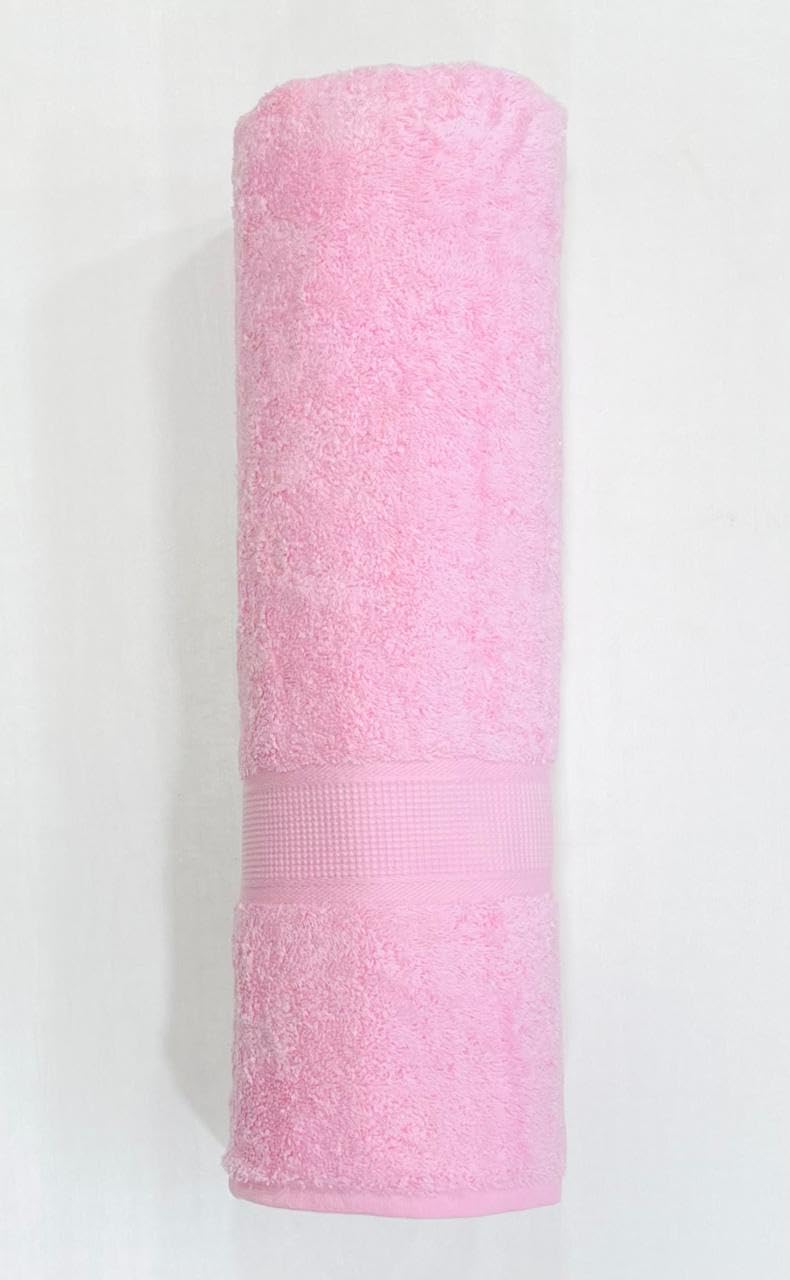 Bombay Dyeing Santino Premium Cotton Large Bath Towel 500 Gsm (Baby Pink)