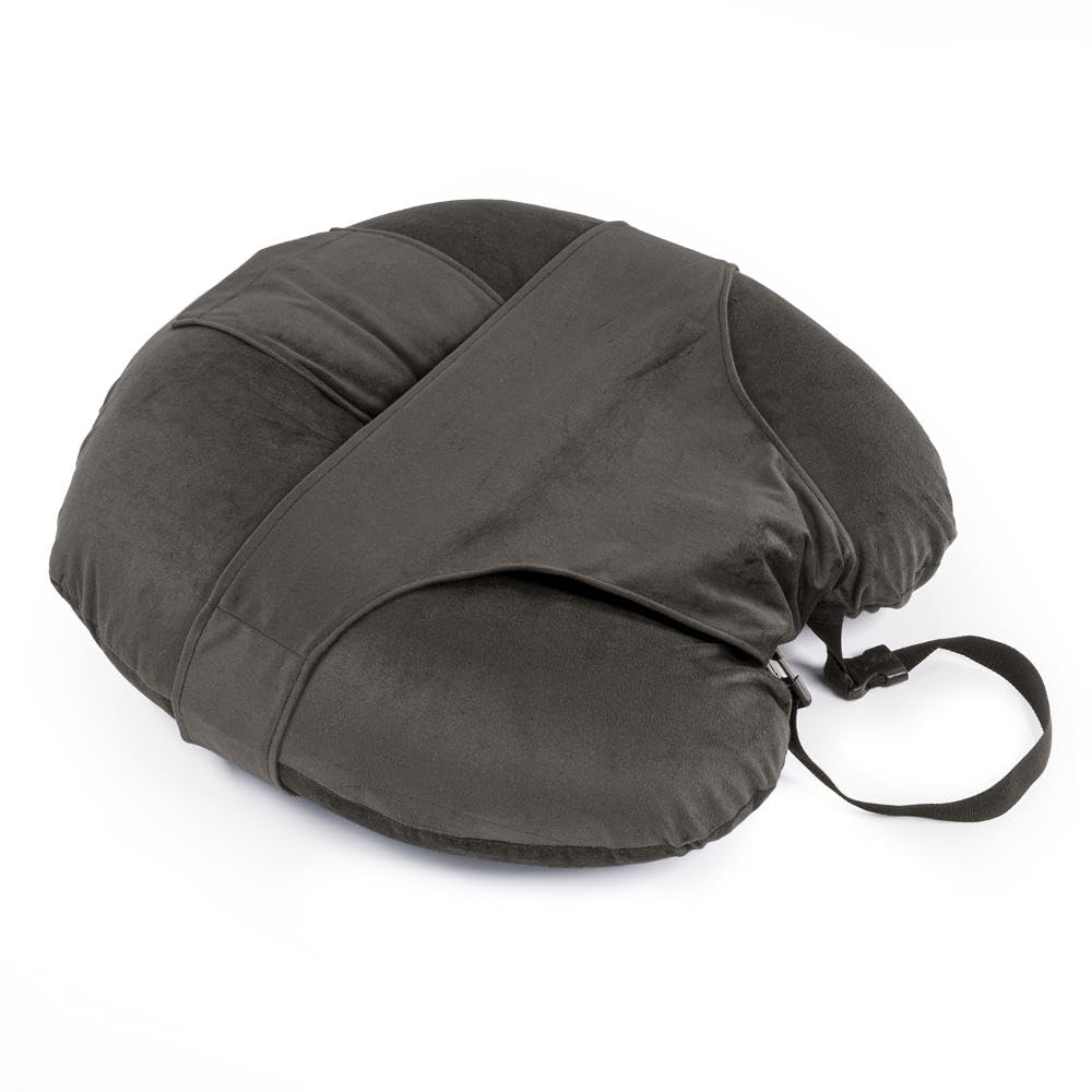 Pregnancy & Nursing Pillow Combo, U Shape Maternity Pillow, Charcoal Grey | For Pregnancy Sleeping, 5 In 1 Multipurpose Use, Nursing Pillow | For Breastfeeding With Cotton Removable Cover