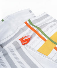 Thirsty Towel By Doctor Towels Bamboo Bath Towel 460 Gsm | Just Stripes Design | Herringbone Weave Fabric (Multicolor)