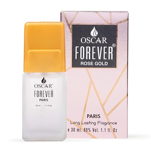 Oscar Forever Rose Gold Long Lasting Perfume For Women | Aromatic Fougere Fragrance | Skin Friendly Perfume | 30ml 1 Fl.oz.