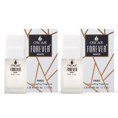 Oscar Forever White Long Lasting Perfume For Men & Women | Aromatic Spicy Fragrance | Everyday Unisex Skin Friendly Perfume | 30ml 1 Fl.oz. Each X2