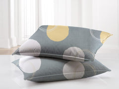 Premium Double Bedsheet With 2 Pillow Covers - 90 X 90 Inches, Grey & White | 160 TC Super Soft Microfiber-Breathable & Wrinkle Free - 3 Pcs Set