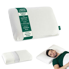 Memory Foam Pillow For Neck & Shoulder Pain Relief - XL King Size - 4 Inch | Cervical Pillow For Sleeping, Orthopedic Bed Pillow For Back, Side & Stomach Sleepers, Medium Firm - Pack Of 1