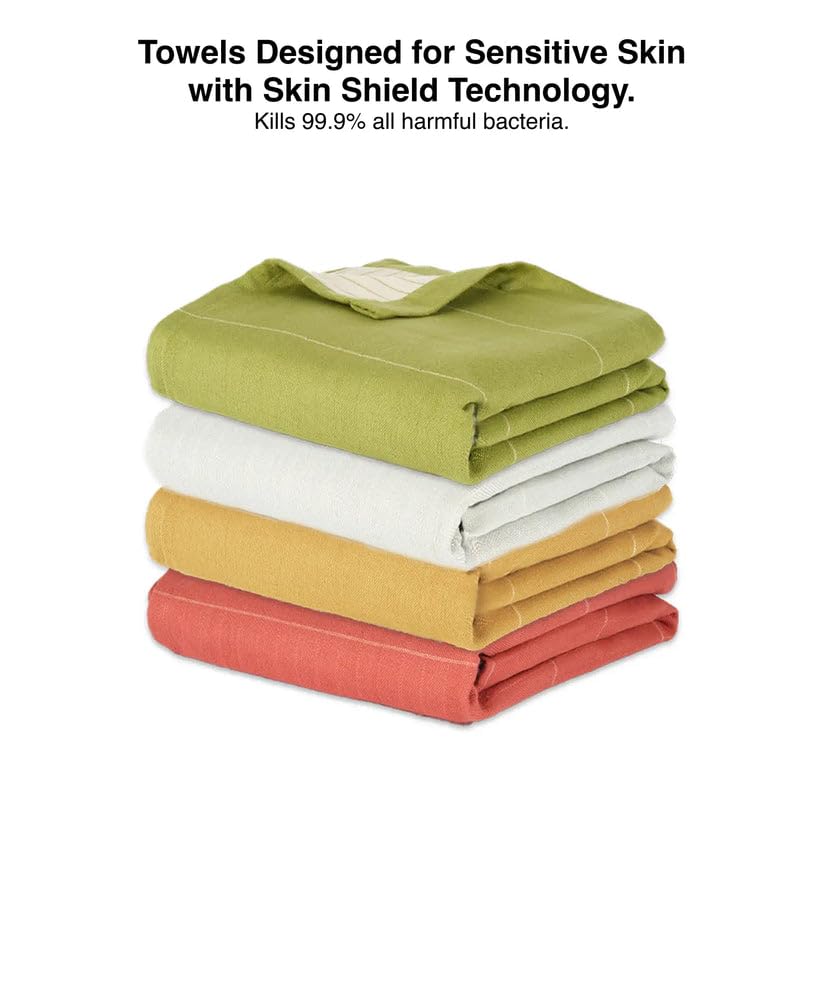 Doctor Towels World'S First Bath Towel Aloe Vera Yarn | Super Soft & High Absorbency Towels, Quick Dry Towels For Bath Large Size | Pack Of 4