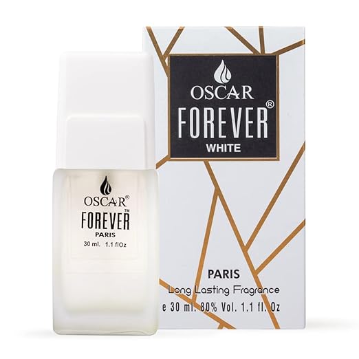 Oscar Forever White Long Lasting Perfume For Men & Women | Aromatic Spicy Fragrance | Everyday Unisex Skin Friendly Perfume | 30ml 1 Fl.oz. Each X2